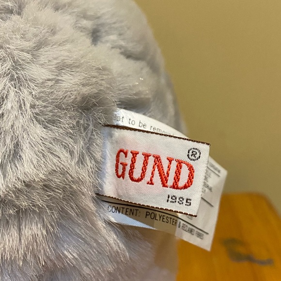 Vintage 1985 Gund Grey Teddy Bear - Picture 3 of 3